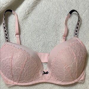 Dream Angels Wireless Elegant Pink Lace Bra